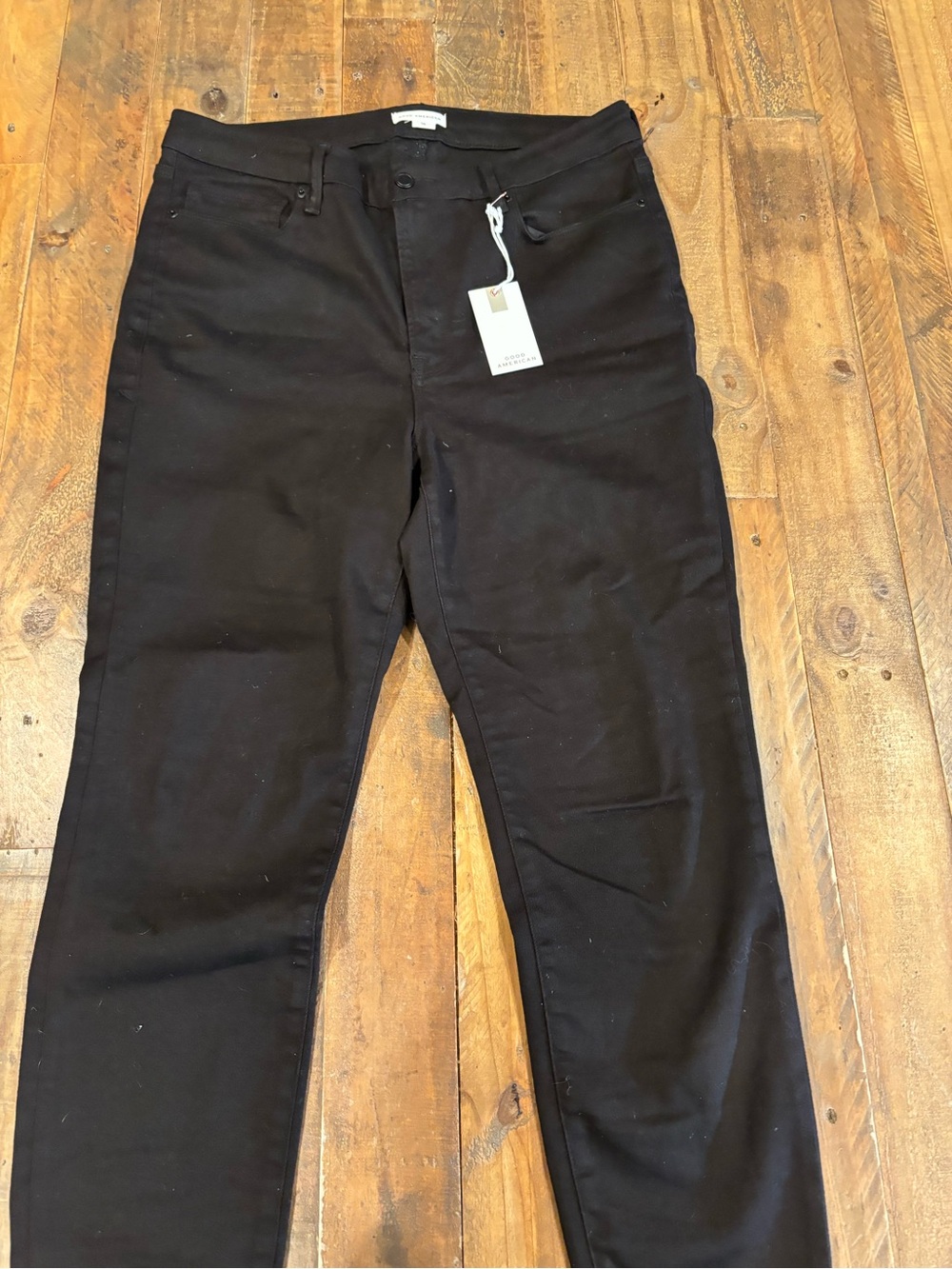 Good American Black High-Rise Skinny Jeans
